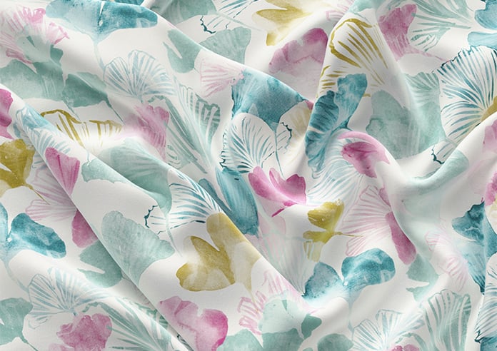 Palm Beach Faux Silk, Tropicana - Motorised Roman Blind - Image 4